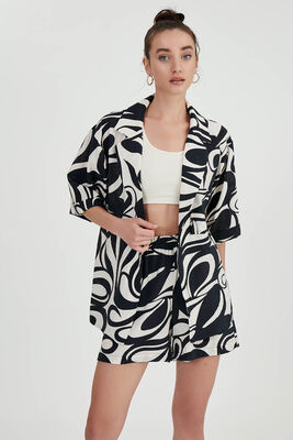 VİTRİN - Desenli Salaş Ceket (1)