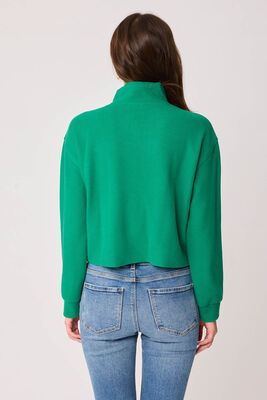 Dik Yaka Fermuarlı Örme Sweatshirt - Thumbnail (19)