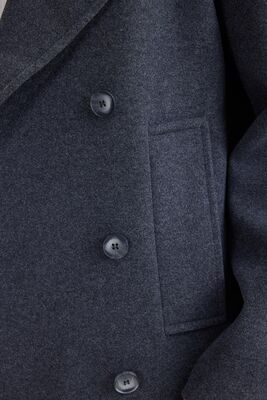 Düğmeli Büyük Cepli Kısa Kaşe Kaban - Thumbnail (11)