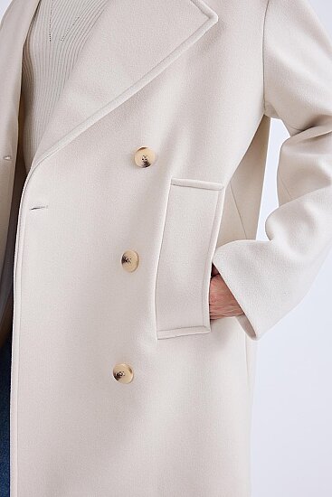 Düğmeli Büyük Cepli Kısa Kaşe Kaban - 17