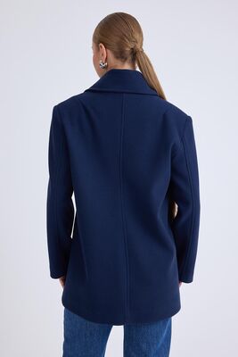 Düğmeli Büyük Cepli Kısa Kaşe Kaban - Thumbnail (23)