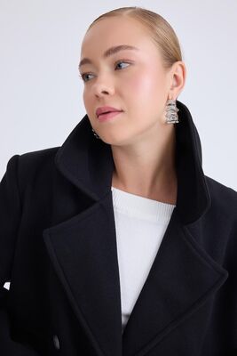 Düğmeli Büyük Cepli Kısa Kaşe Kaban - Thumbnail (25)