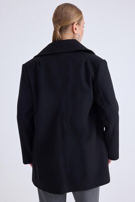 Düğmeli Büyük Cepli Kısa Kaşe Kaban - Thumbnail (28)