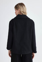 Düğmeli Kısa Kaşe Kaban - 12
