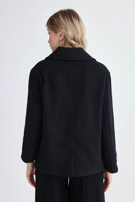 Düğmeli Kısa Kaşe Kaban - Thumbnail (11)