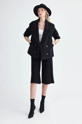 Düğmeli Kısa Kaşe Kaban - Thumbnail (8)