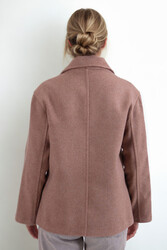 Düğmeli Kısa Kaşe Kaban - 24