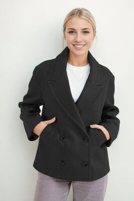 Düğmeli Kısa Kaşe Kaban - 31