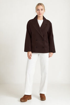 Düğmeli Kısa Kaşe Kaban - 33