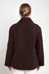 Düğmeli Kısa Kaşe Kaban - 36