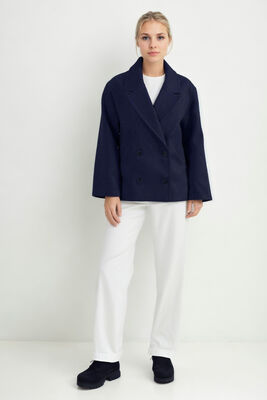 Düğmeli Kısa Kaşe Kaban - 39