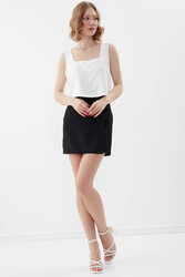 Düğmeli Mini Etek - 12