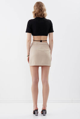 Düğmeli Mini Etek - 20