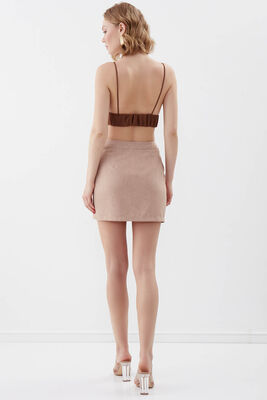 Düğmeli Mini Etek - 25