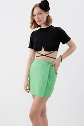 Düğmeli Mini Etek - 26