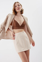 Düğmeli Mini Etek - 35