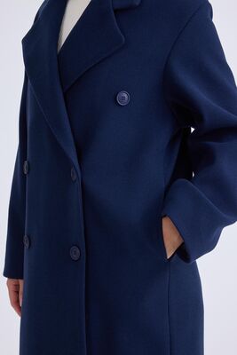 Düğmeli Uzun Kaşe Kaban - Thumbnail (27)