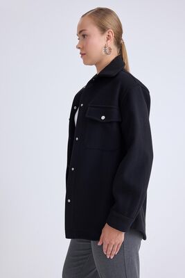 VİTRİN - Düşük Omuz Cepli Kaşe Ceket (1)