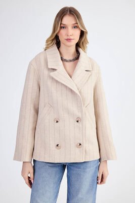 VİTRİN - Düşük Omuz Çizgili Kaban