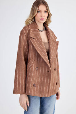 Düşük Omuz Çizgili Kaban - Thumbnail (10)