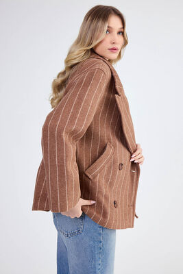 Düşük Omuz Çizgili Kaban - Thumbnail (9)