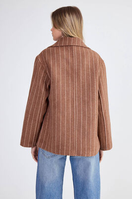 Düşük Omuz Çizgili Kaban - Thumbnail (11)