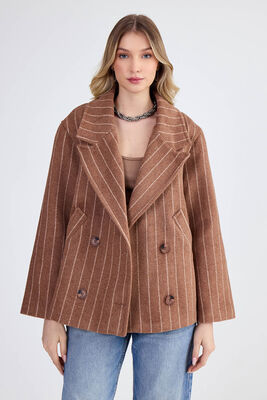 Düşük Omuz Çizgili Kaban - Thumbnail (7)