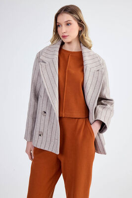 Düşük Omuz Çizgili Kaban - Thumbnail (15)