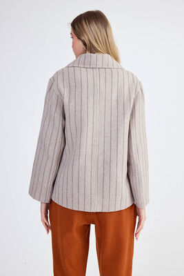 Düşük Omuz Çizgili Kaban - Thumbnail (16)