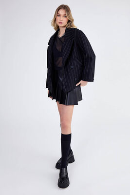 Düşük Omuz Çizgili Kaban - Thumbnail (19)