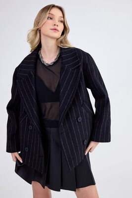 Düşük Omuz Çizgili Kaban - Thumbnail (21)