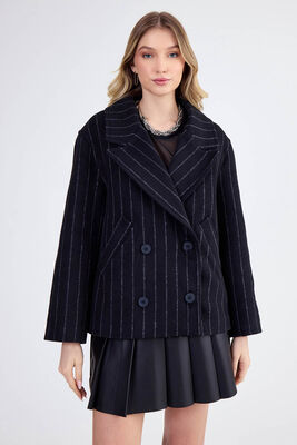 Düşük Omuz Çizgili Kaban - Thumbnail (18)