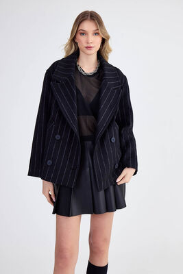 Düşük Omuz Çizgili Kaban - Thumbnail (20)