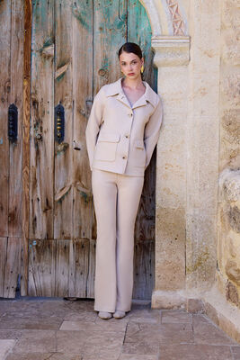 VİTRİN - Düşük Omuz Kapak Cepli Süet Ceket (1)