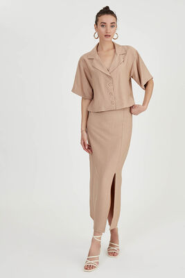 Düşük Omuz Salaş Gömlek - Thumbnail (2)