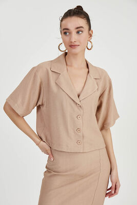 Düşük Omuz Salaş Gömlek - Thumbnail (3)