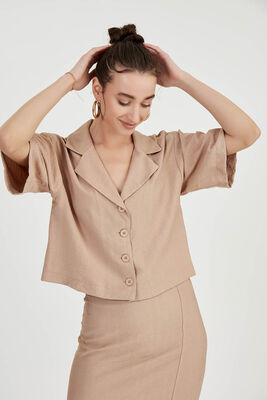 Düşük Omuz Salaş Gömlek - Thumbnail (5)