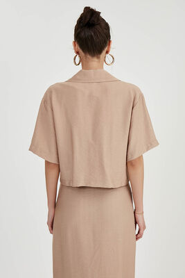 Düşük Omuz Salaş Gömlek - Thumbnail (4)