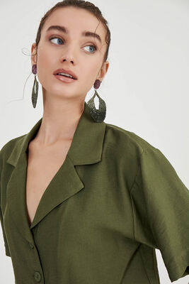 Düşük Omuz Salaş Gömlek - Thumbnail (7)