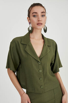 Düşük Omuz Salaş Gömlek - Thumbnail (8)