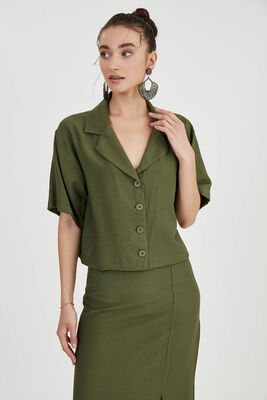 Düşük Omuz Salaş Gömlek - Thumbnail (9)