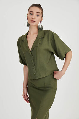 Düşük Omuz Salaş Gömlek - Thumbnail (11)