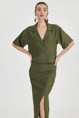 Düşük Omuz Salaş Gömlek - Thumbnail (6)