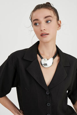 Düşük Omuz Salaş Gömlek - Thumbnail (14)