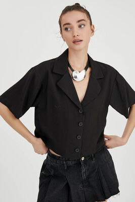 Düşük Omuz Salaş Gömlek - Thumbnail (15)