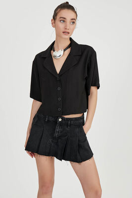 Düşük Omuz Salaş Gömlek - Thumbnail (12)