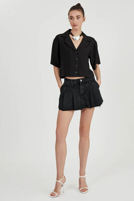 Düşük Omuz Salaş Gömlek - Thumbnail (13)