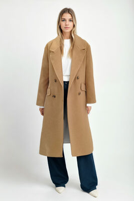 Düşük Omuzlu Uzun Kaban - Thumbnail (6)