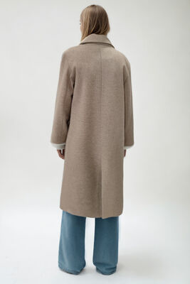 Düşük Omuzlu Uzun Kaban - Thumbnail (12)