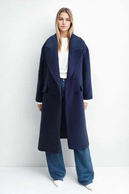 Düşük Omuzlu Uzun Kaban - Thumbnail (18)